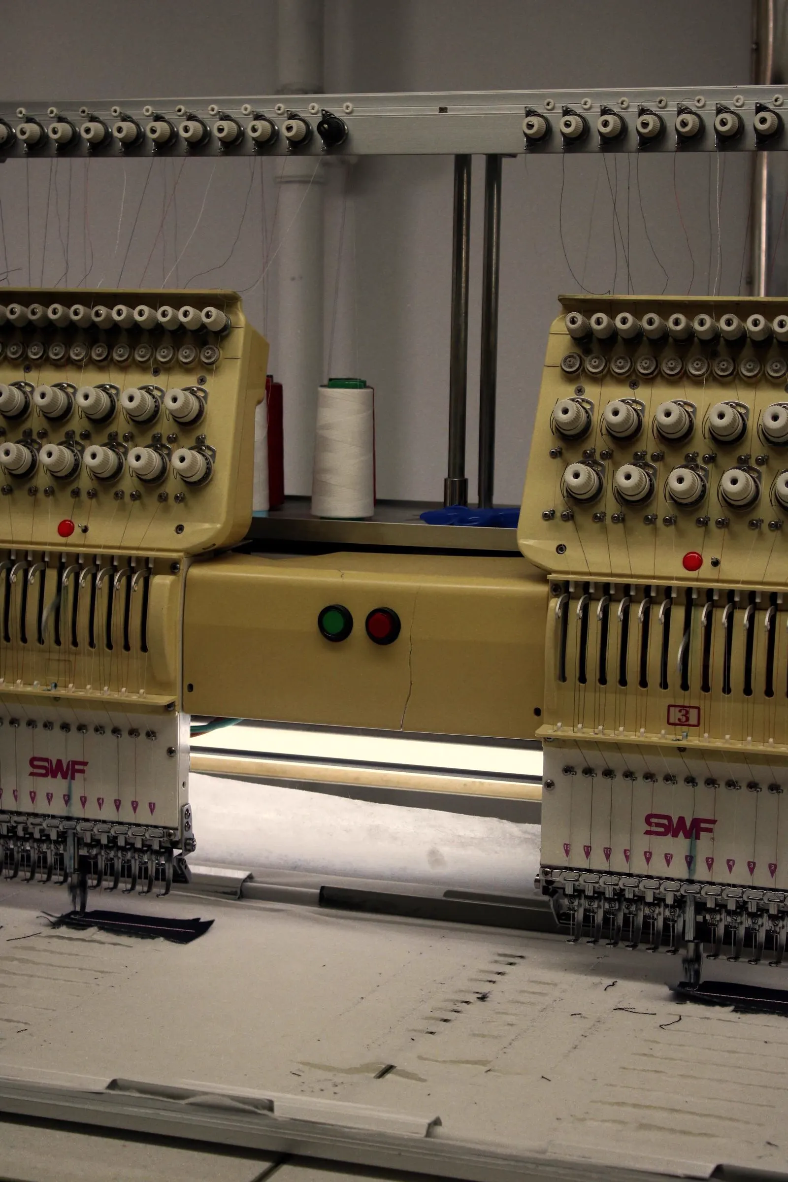 Embroidery machine at The Chop Shop KC